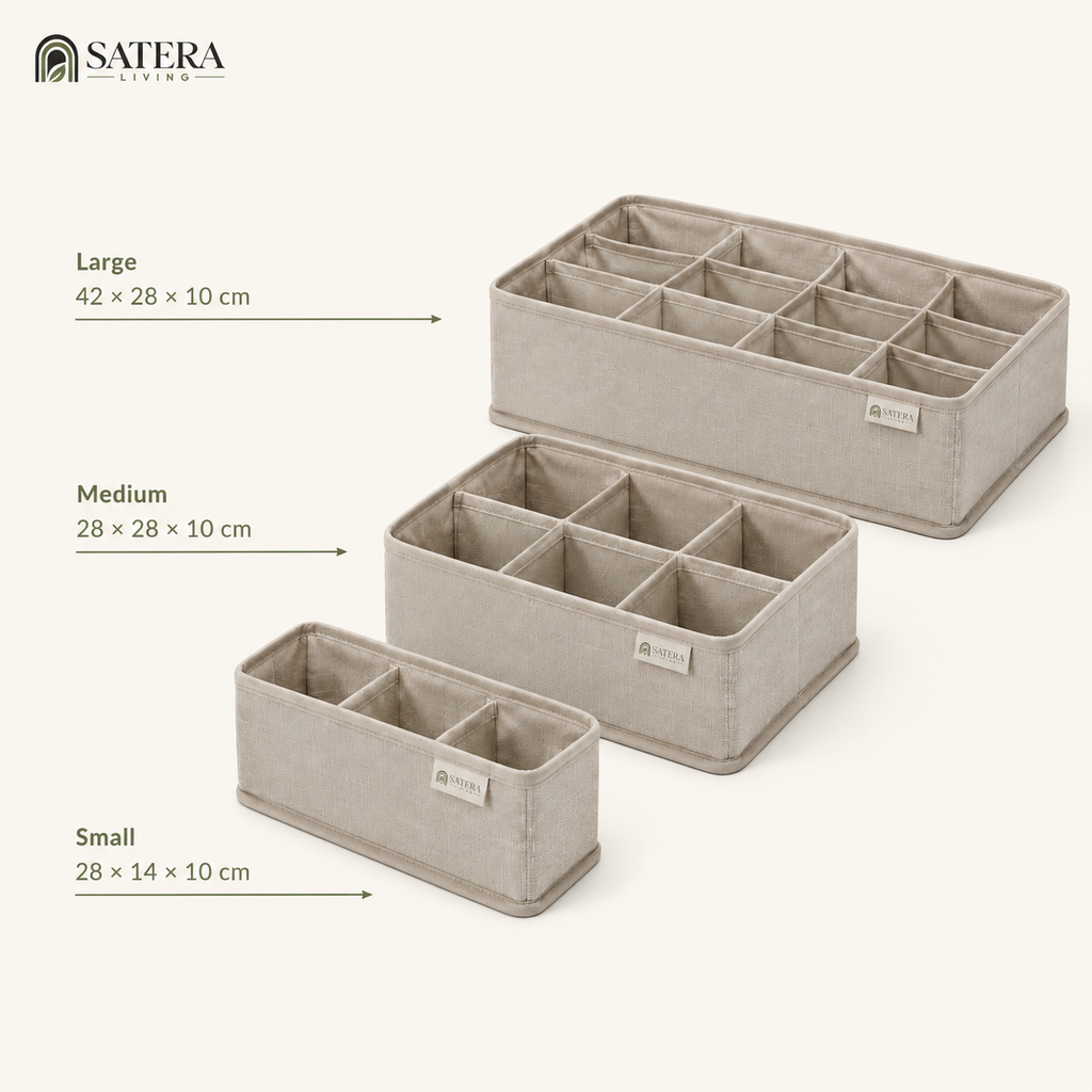 SoftGrid Fabric Drawer Organizer Set