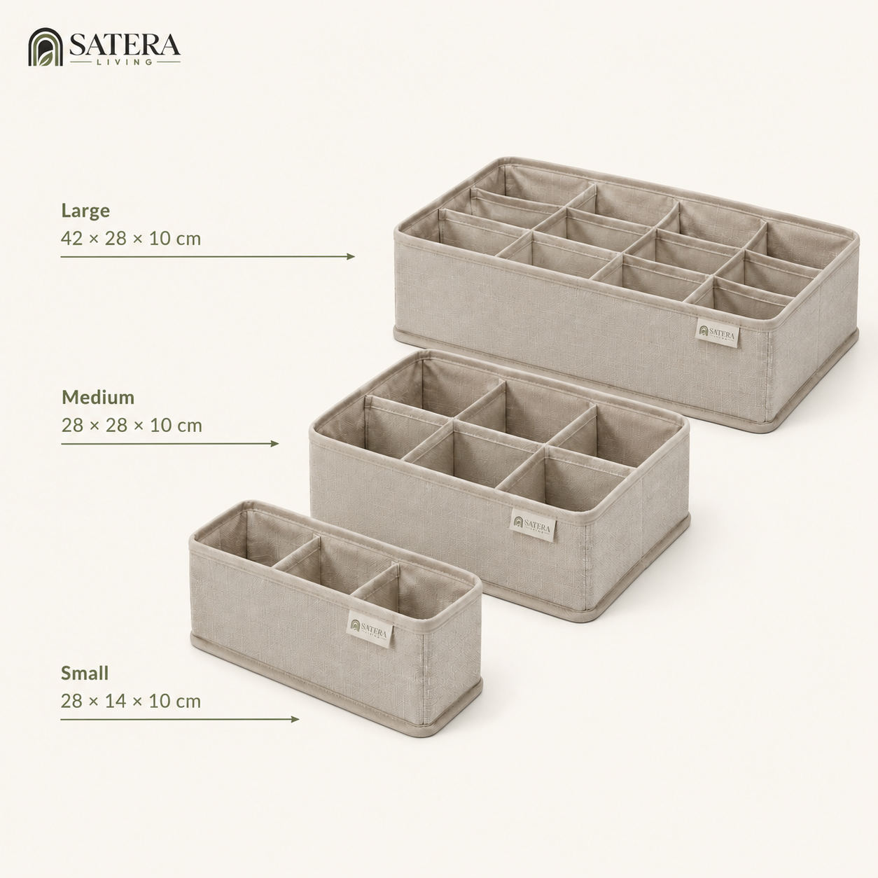 SoftGrid Fabric Drawer Organizer Set