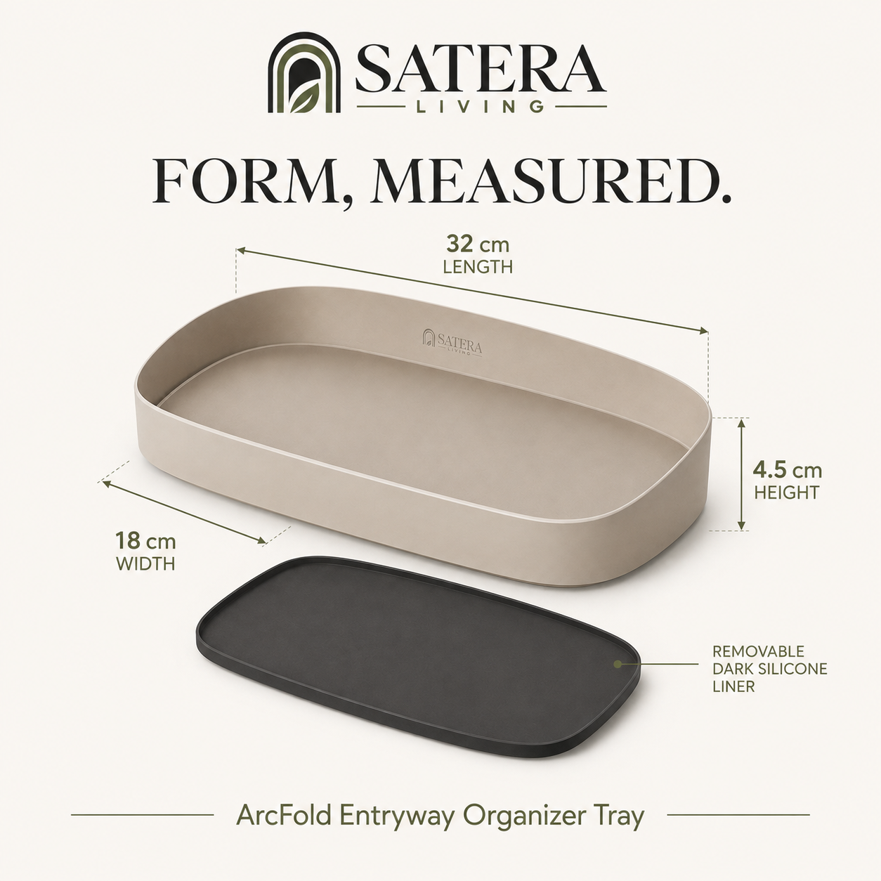 ArcFold Entryway Organizer Tray
