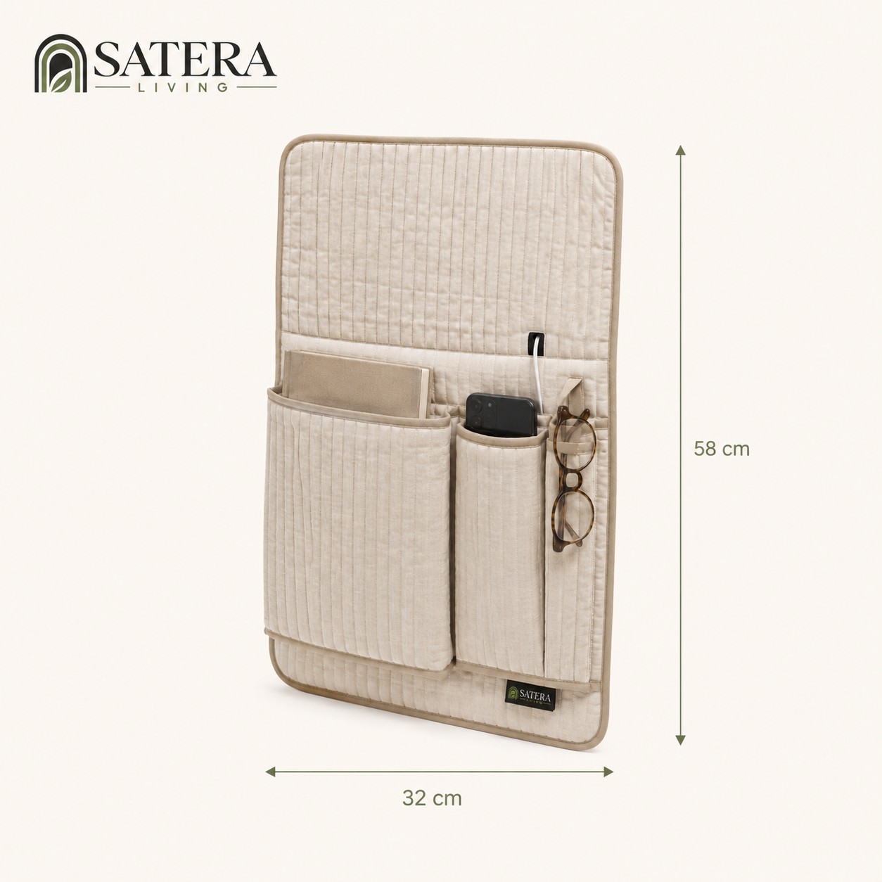 DrapeRest Quilted Bedside Caddy