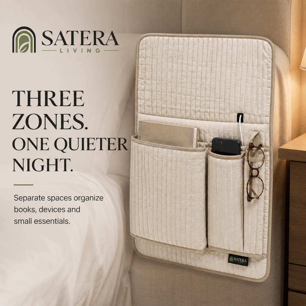 DrapeRest Quilted Bedside Caddy