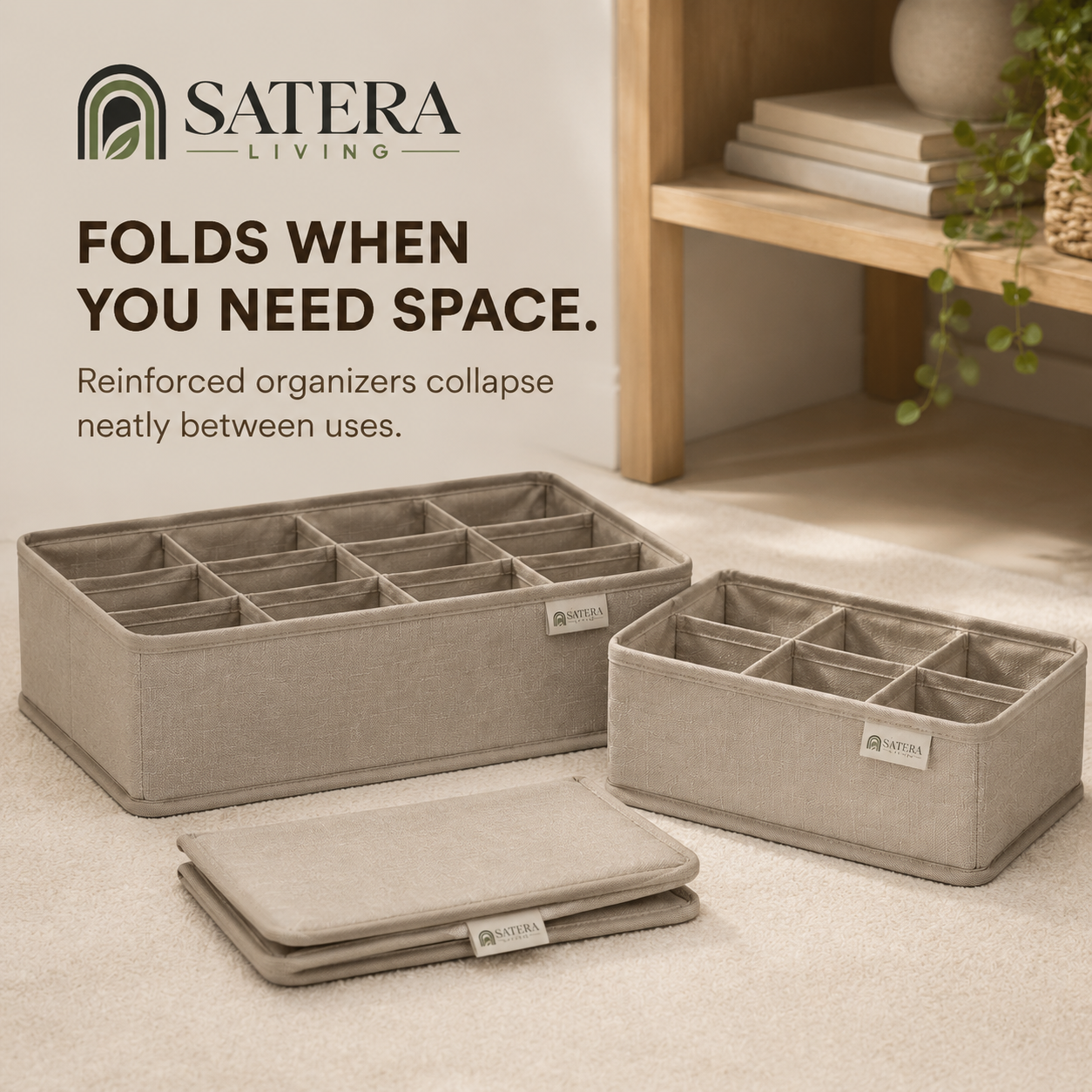 SoftGrid Fabric Drawer Organizer Set