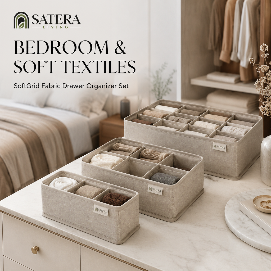 SoftGrid Fabric Drawer Organizer Set